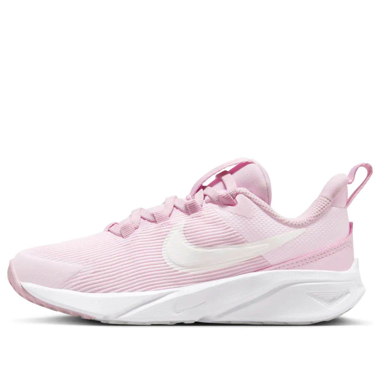 NIKE Star Runner 4 Next Nature Kids' Pink Running Shoes, Sporty Foam Lace-Up Youth Fashion Shoes for Everyday Wear