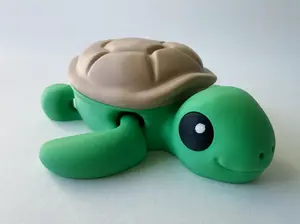 Larry the Large Green Premium Turtle Toy - Large High-Quality Articulated Buddy with Tiki-Taka Noise for Indoor and Outdoor Play Stress Relief