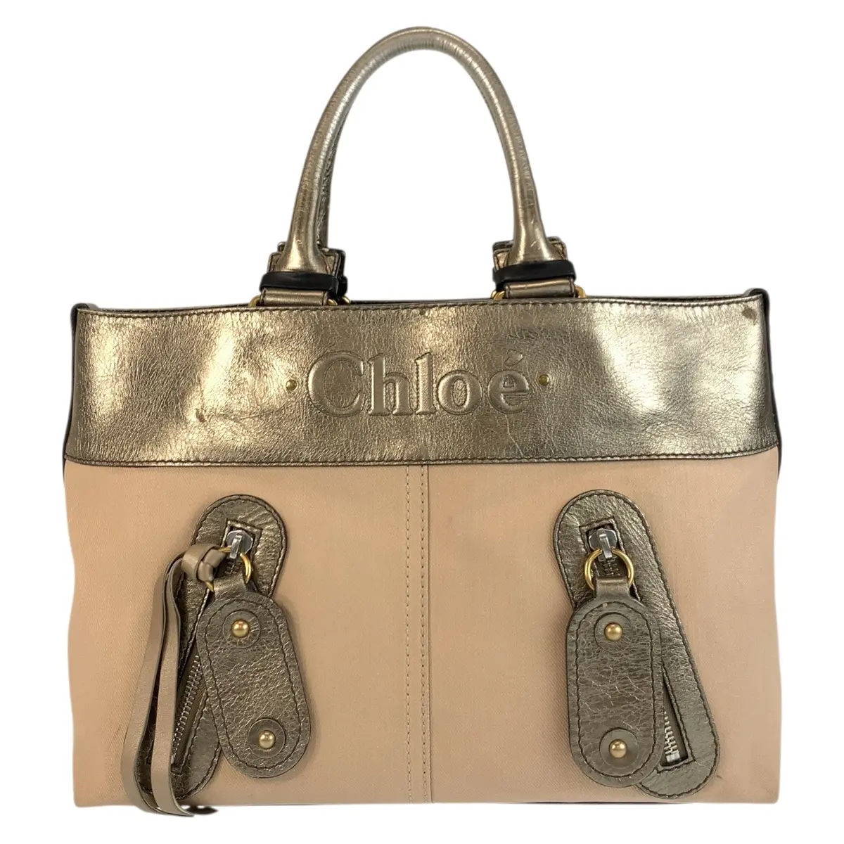 Pre-owned Chloé Canvas Tote Bags Chloe Leather Tote Bag