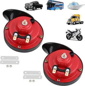 Train Horns for Trucks 300DB Loud Air Electric Snail Horn,12V Waterproof Horns Kit Super Loud for Trucks,Cars,Motorcycle,Bikes & Boats 2 PCS