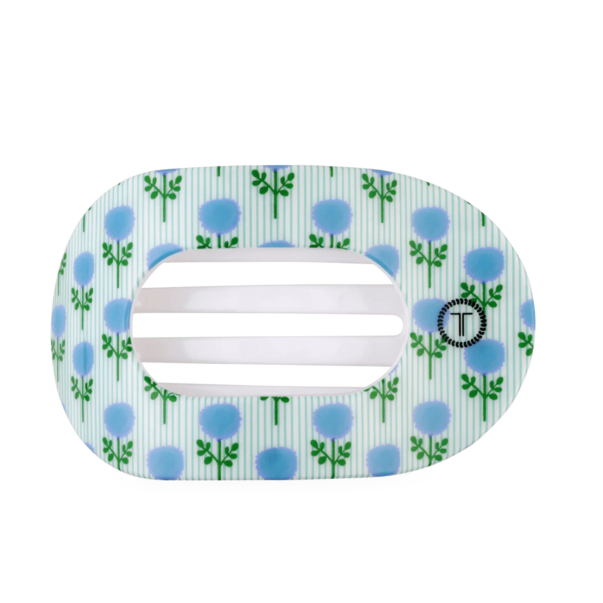 Blue Marigold Large Flat Round Hair Clip