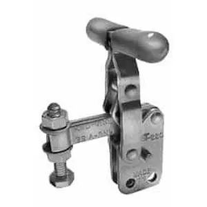 Knu-Vise SST-220 Manual Hold Down Toggle Clamp, 200lb Holding Capacity, Vertical Handle with 64° Movement, 110° Solid Bar Opening, Carbon Steel Straight Base, Hardware Application Tool