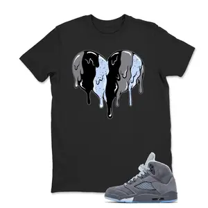 Heart - Jordan 5 Wolf Grey Matching Hoodie White, 5 Wolf Grey 2026 Ice Blue Light Graphite White Icy TShirt, Hoodie, Sweatshirt