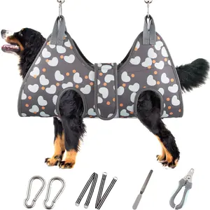 Hammock for XXL Large Dogs with  Clippers/ Trimmers,   Harness for  Trimming, Pet  Sling Helper