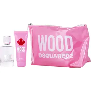 Dsquared2 Wood Set-Edt Spray 3.4 Oz & Body Lotion 3.4 Oz & Pouch For Women