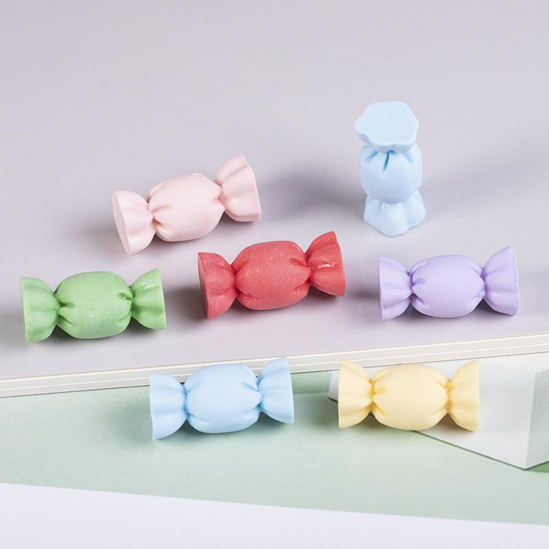 5pcs Craft Additions Resin Additions Simulation Three-Dimensional Candy Macaron Color Cream Glue Mobile Phone Case Decoration, Blind Box Toy