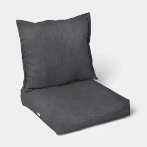 2pc Solid Deep Seat Outdoor Cushion Sets Gray - Threshold