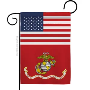 212 MAIN US Marine Corps Decorative Outdoor Garden Flag (G142730-BO), 13x18.5in Double-Sided Military Vertical Banner, Weatherproof Garden Accessories Home Decor Gift