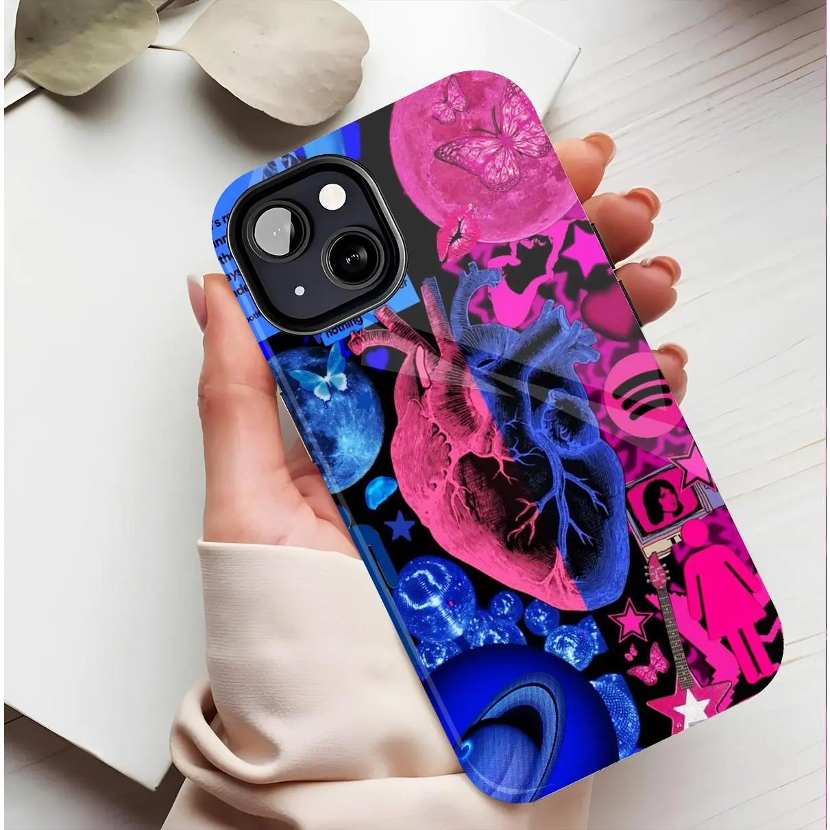 TV Girl GalaxyHeartbeatVibrantArtPhoneCaseForTrendsettersMusicLoversCompatibleWithiPhone11/12/13/14/15/16ProMaxPlus Protection Durable