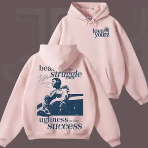 Love Yourz Hoodie, beauty in the struggle, ugliness in the success Hoodie, Vintage Hip Hop Graphic Hoodie, Rap Music Fan Gift 4