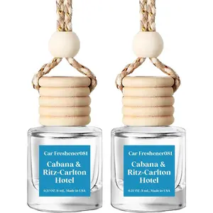 HoogaLife Car Air Freshener Hanging 2 Pack - Hotel Collection Diffuser Oil Inspired by Cabana & Ritz-Carlton Hotel - NO.1012 Fragrance Oil, Car Fresheners for Women Made in USA