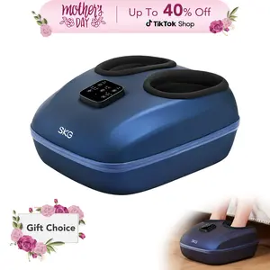 SKG Foot Massager with Heat and Remote, Upgrade Electric Feet Massager for Plantar Fasciitis Pain Relief, 3 Levels Compression Massage for Neuropathy Plantar Fasciitis, Up to Size 13 Home Office Use
