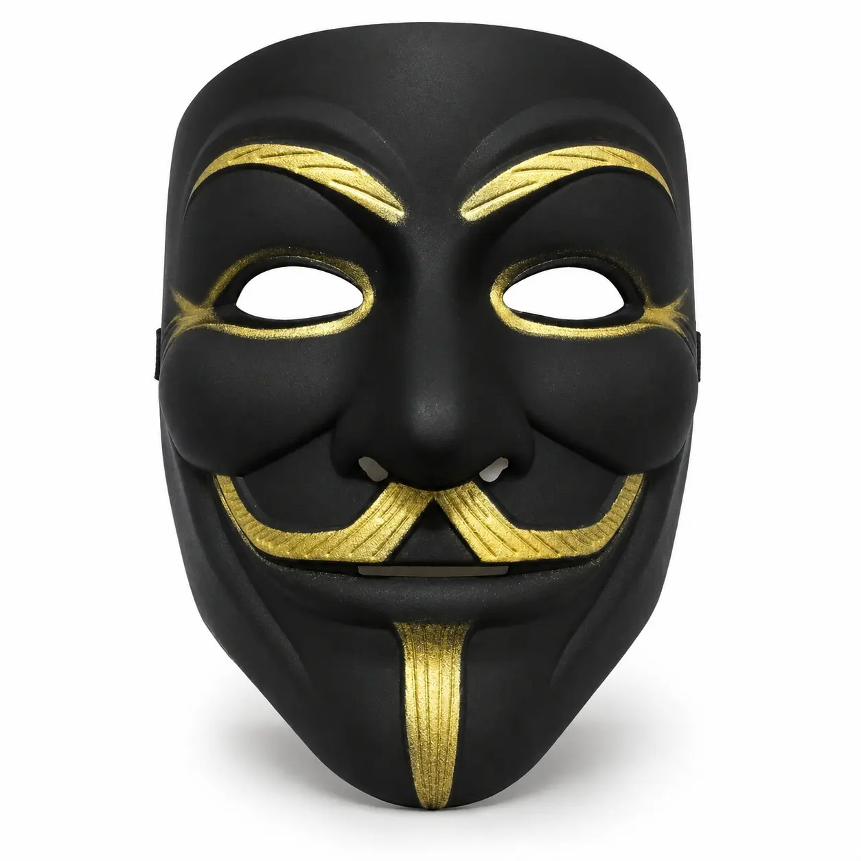 Halloween 2 Pack Black Gold Full Face Costume Masks Adult Party Cosplay Masks
