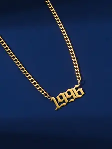 Number Design Pendant Necklace, Stainless Steel Jewelry for Party, Daily Clothing Decor, Trendy All-match & Exquisite Jewelry for Birthday Gift