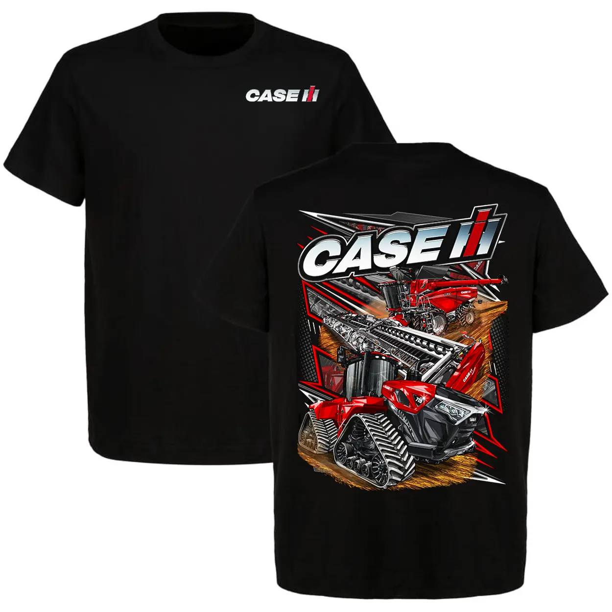 Case IH Tractor Pulling T-Shirt Ultra Cotton Short Sleeve Farm Wear For Him For Her graphic tees Rifle Vintage Print Anime Double-Sided Classic Men's Patterned