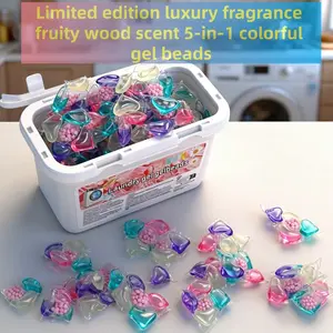 5D Reactive Oxygen Laundry Capsules 50 Count Box, 5-In-1 Multi-Effect Detergent Pods, Deep Cleaning & Fabric Care, Approximately 8g Each