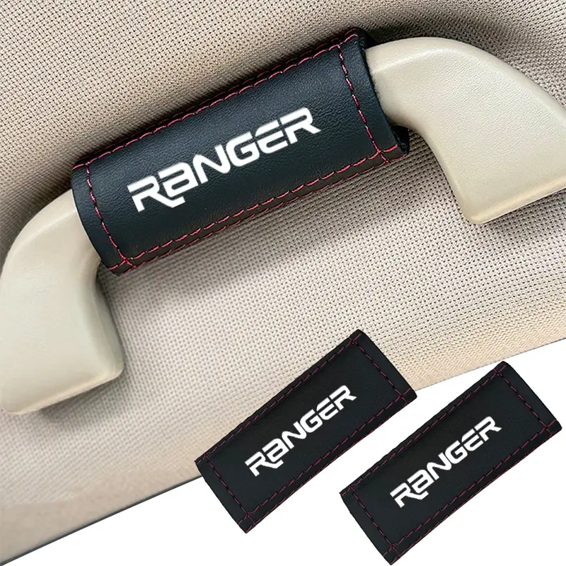 2pcs For Ford Ranger PU Leather Car Interior Seat Cover Accessories, Car Handle Protection Cover Accessories, Car Interior Set, Car Interior Accessory, Auto Accessories Interior