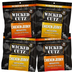 Buffalo Style and Sweet & Savory Chicken Jerky Variety Pack