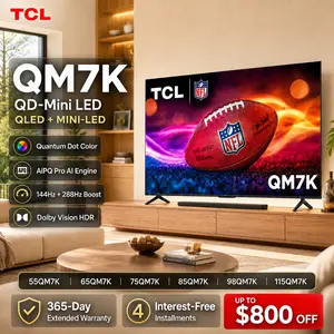 TCL QM7K Series 4K QD-Mini LED Smart TV with Google TV | New Halo Control System, 144Hz Native Refresh Rate, Local Dimming Ultra & High Brightness Ultra, Audio by Bang & Olufsen | 55"-98"