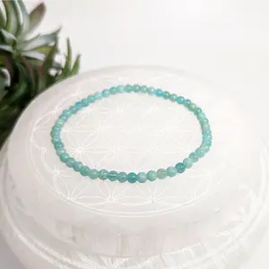 Amazonite 7 Inch 4mm Bead Bracelet for Soothing Energy