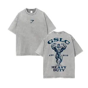 Heavyweight Washed Gym Tee - Premium Cotton Vintage Workout Shirt for Training & Streetwear Limited Edition Athletic Top with Retro Finish