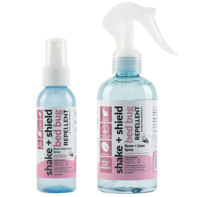 Shake + Shield Bed Bug Repellent – Room & Linen Spray - Combo Pack Insect Plastic