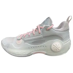 LiNing Wade's Way 10 Low Cushioned Slip-Resistant Abrasion-Resistant Low-Top Basketball Shoes Men's Gray Pink ABAS083-27