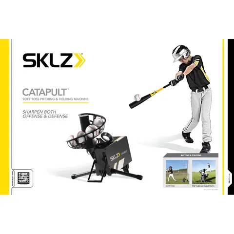SKLZ Soft Toss Baseball Pitching Machine, Sports Training Equipment for Batting Practice, Fielding Drills, Batting Practice Equipment
