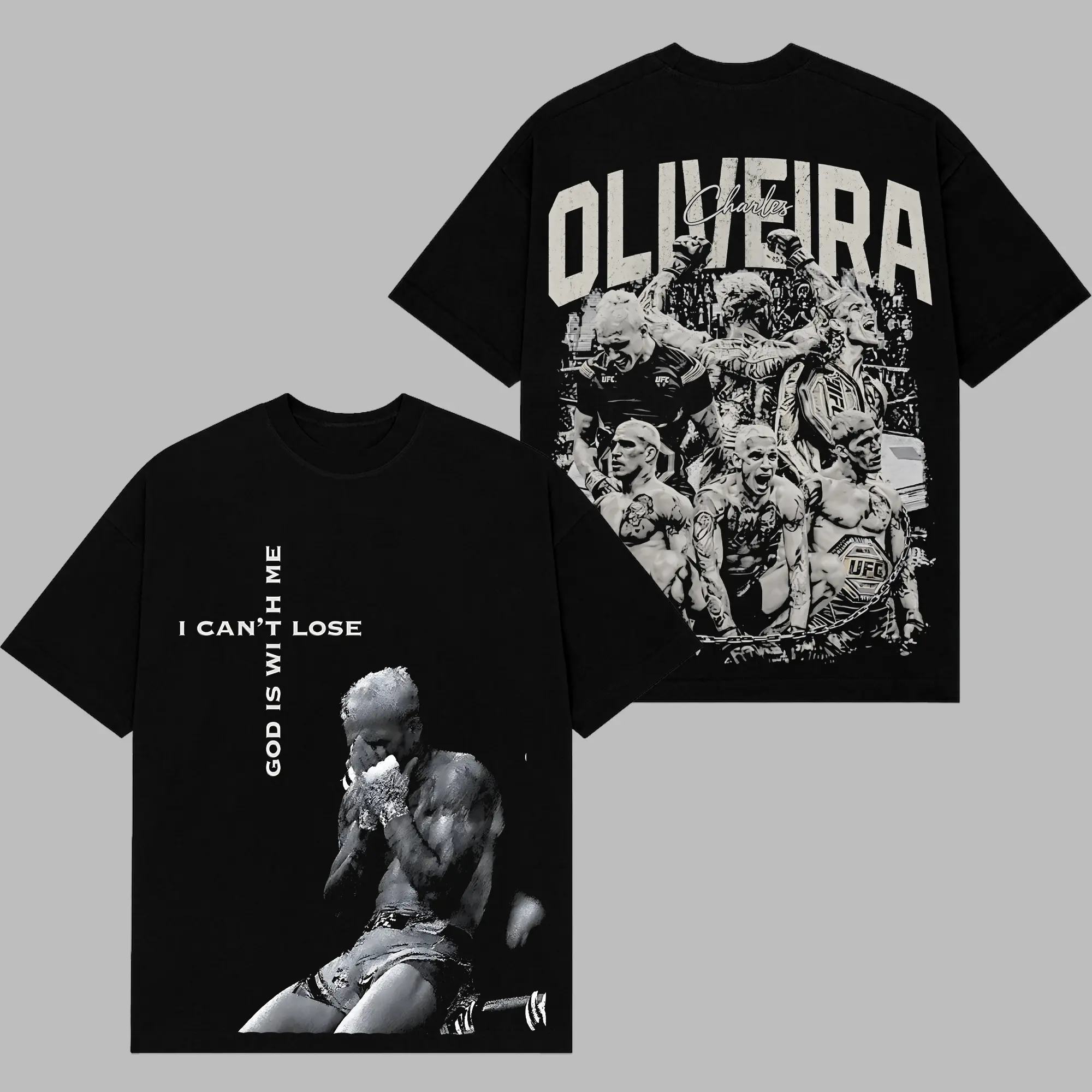 UFC Brazin Charles Oliveira - Do Bronx Vintage Washed Cotton Graphic tee, Graphic t-shirts, oversized t Shirt – The Notorious Gift, Gift for fan