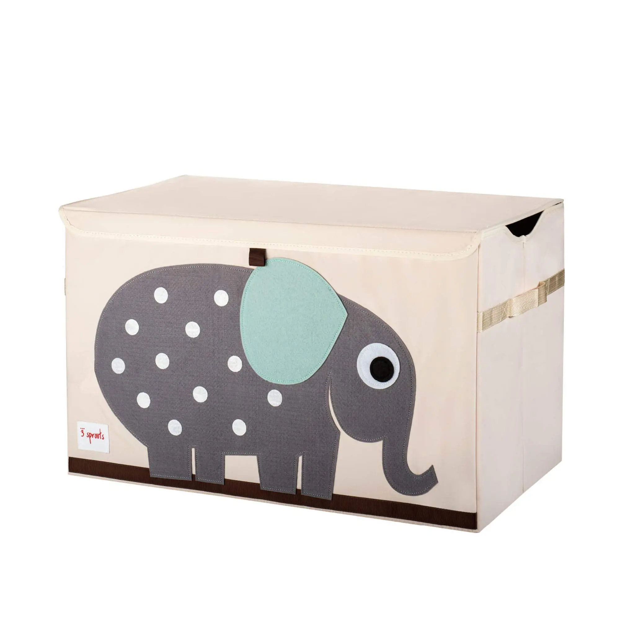 3 Sprouts Large Toy Chest for Kids with Lid and Handles - Collapsible Toy Storage Bin/Trunk/Box/Basket Organizer for Boys & Girls Playroom, Nursery