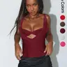 【Black Friday】Women's Lace Bustier and Cropped Cami Top Two-Piece Set, Slim-Fit Sleeveless Layered Summer Party Outfit