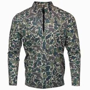 Men’s Camo Long Sleeve 1/4 Zip Shirt | Outdoor Performance Apparel