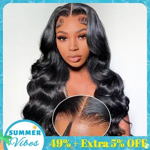 Bling Hair 9x6 7x5 6x4 5x5 HD Lace Easy Wear and Go Body Wave Glueless Human Hair Wigs Pre Plucked Pre Cut Transparent Lace Closure Wigs for Beginners 180% Density Water Wave Lace Front Wigs for Black Women #Summervibes