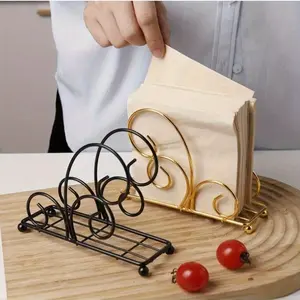 2pcs Tissue Dispenser: Hollow Out Design Napkin Holder, Metal Cartoon Tree Shaped Napkin Rack for Kitchen Countertop, Dining Table, Table Decoration, Home Decoration - Pattern: Solid, Material: Cast Iron