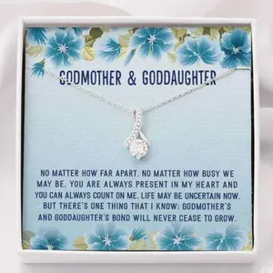 Goddaughter Necklace, Godmother Necklace, Godmother & Goddaughter Gift Necklace, Mother’S Day, Birthday Gift, Beautiful Necklace for Daughter - Perfect Gift for Birthdays, Holidays, or Special Occasions