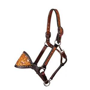 Professional's Choice Bronc Halter Hand-Tooled Noseband Average Filigree