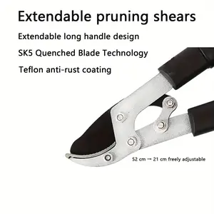 [Anti-slip and labor-saving] Women's gardening trimmer Telescopic telescopic design Easy to cut tall branches 800g lightweight and not tired potted rose pruning tool