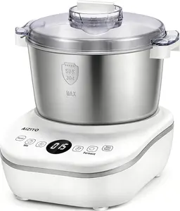 AIZIYO DoughChief, 5.3QT Dough Maker, Dough Mixer with Ferment Function, 304 Stainless Steel Bowl, Removeable lid, Face-up Touch Panel, Electric Dough Proofing Box for Pizza, Bread, Pasta & Mochi