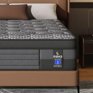 【ENSHUI】12/14 Inch Twin, Full, Queen, King Mattress Memory Foam And Spring, Hybrid MattressMedium Firmness, Lumbar Support, For Home Rooms Hotels, Boxed Halloween ChristmasGift Furniture Ergonomic queen size mattress Interior Modern