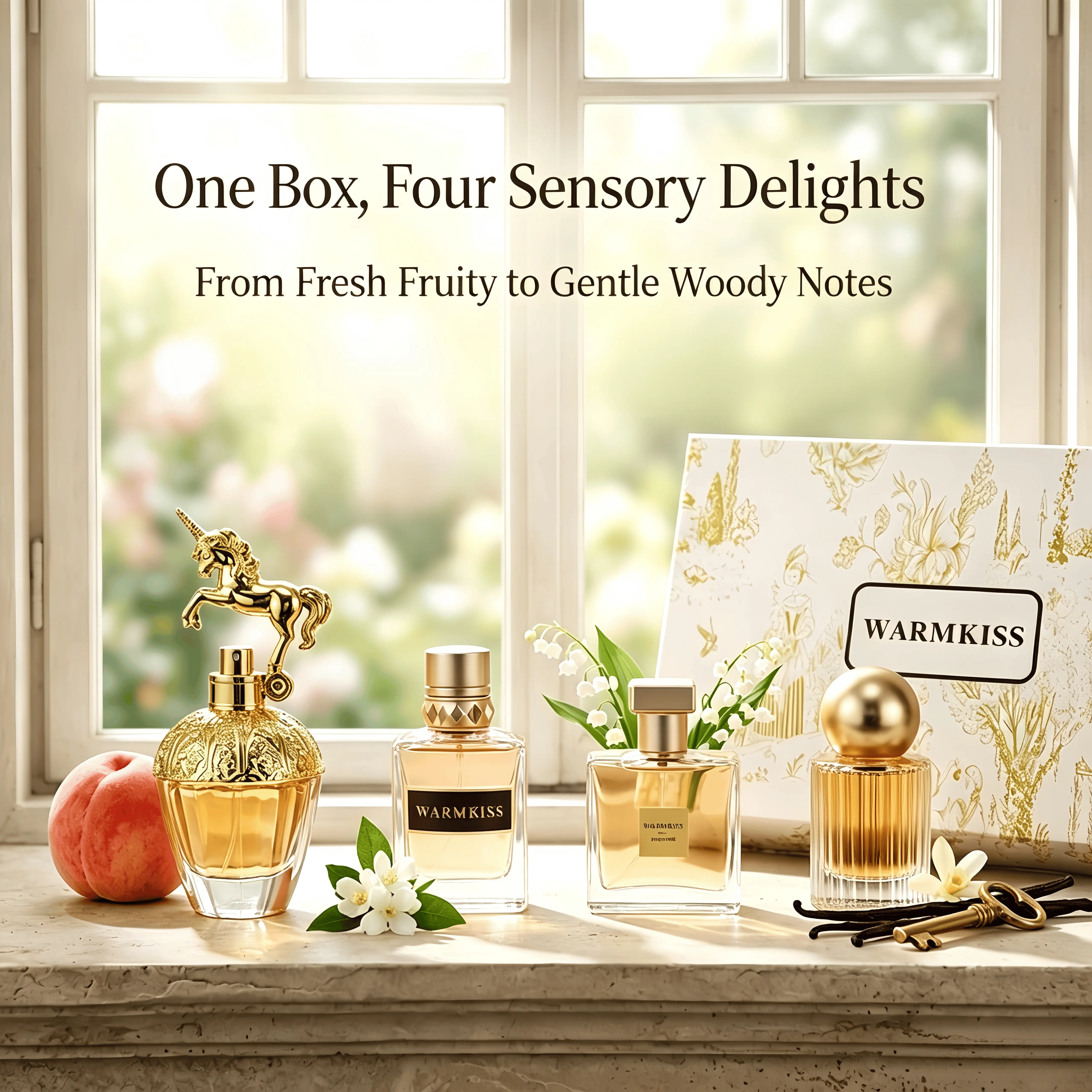 Women Perfume Gift Set, 4*Piece Luxury Fragrance Collection, 50ml+30ml*2+25ml, Long*Lasting Luxury Scent with Floral, Fresh & Fruity Gourmand Notes, Floral Gourmand Long-Lasting Perfume，Ideal Holiday Gift for Her perfumes para mujer perfume long lasting