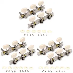 3X Vintage Guitar Tuning Pegs Gold Plated Machine Heads Tuning Keys Tuners Single Hole for Classical Guitar 3L 3R