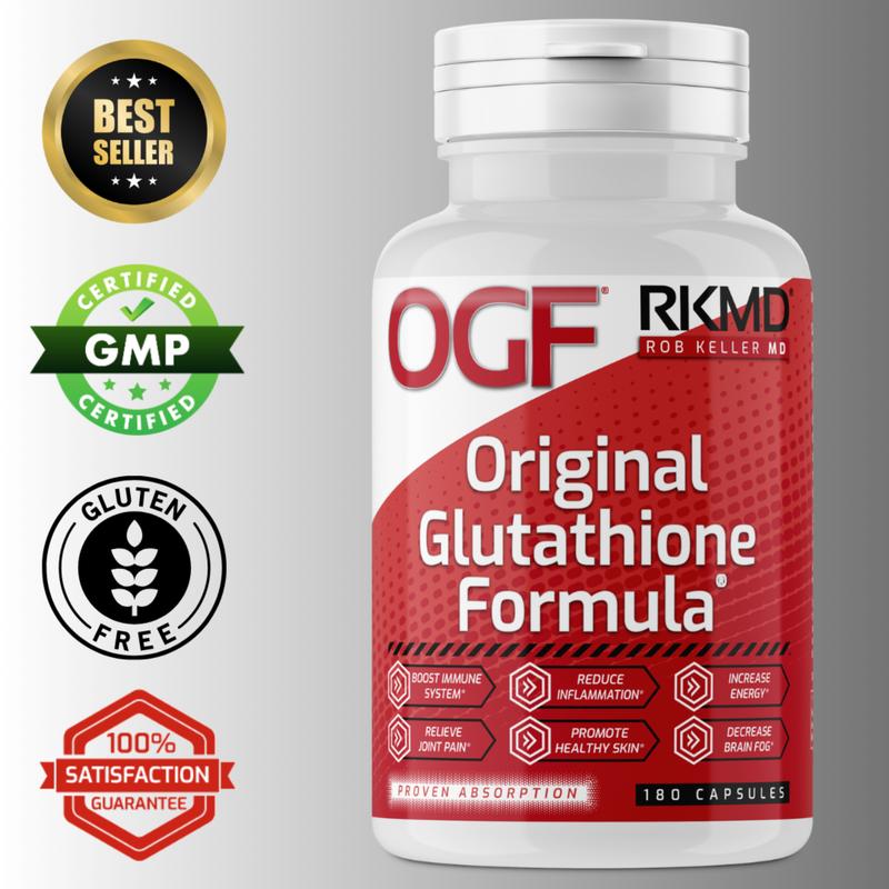 Original Glutathione Formula, OGF by RobKellerMD, daily supplement to boost glutathione, 180 capsules
