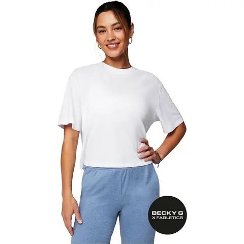 Fabletics Women's 100% Cotton Boxy Tee