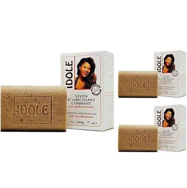 Idole Papaya Soap 3 Pcs - Natural Scent for Daily Cleansing - Gentle & Thorough Facial Soap Set - Refreshing Papaya Aroma - Ideal for Everyday Skincare Routine