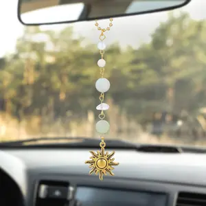 Suncatcher Accessories, Cute Car Rearview Mirror Hanging Charm, Handmade Window Crystals Sun Catcher Car Decor