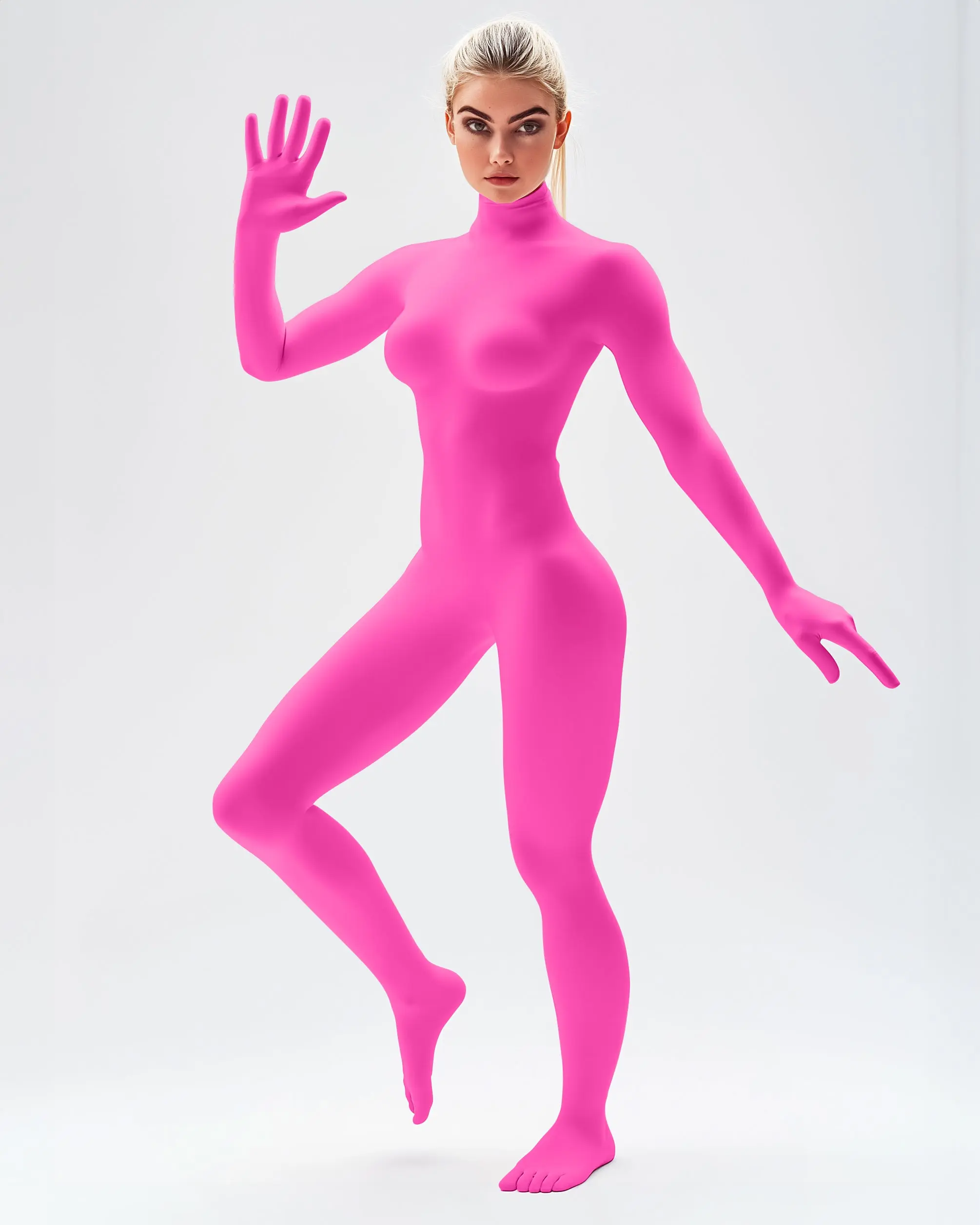 Second Skin Catsuit - Neon Pink