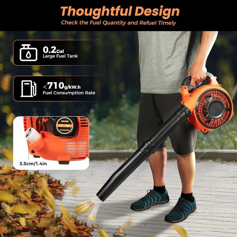 Handheld Gas Leaf Blower For Lawn Snow Removal Powerful Backpack Blower For Outdoor Use home essentials