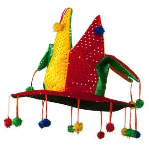 Multi Color Sequined Jester Hat