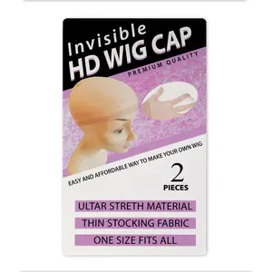 1 Piece HD wig cap for Lace Front Human Hair Wig install Transparent and Breathable  HD Lace Cap for Women