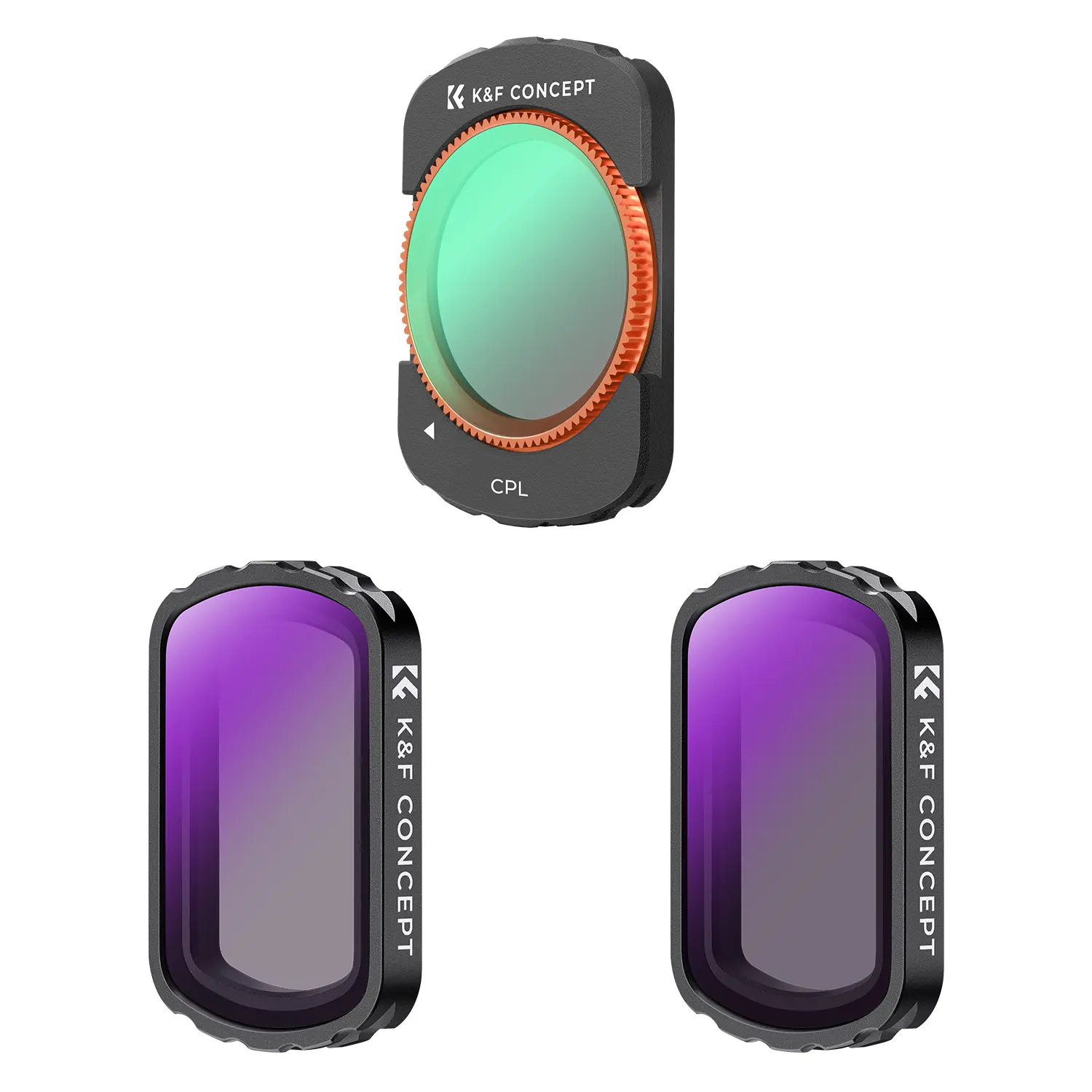 【DealsForYouDays】【K&F CONCEPT】Magnetic ND CPL Filters Set for DJI Osmo Pocket 3 Creator Combo -3 Pack(CPL+ND4+ND8), Multi-Coated Top Optical Glass Light Reduction Polarizer Filter